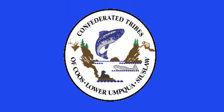 [Confederated Tribes of Coos, Lower Umpqua and Siuslaw Indians, Oregon flag]