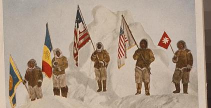 flags at the North Pole