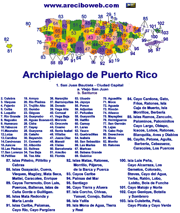 Para ver las banderas de los diferentes Pueblos de Puerto Rico pulsa